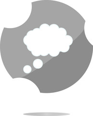 Poster - abstract cloud web icon button . Trendy flat style sign isolated on white background