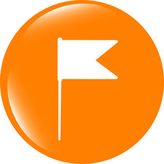 Poster - flag sign web button icon . Trendy flat style sign isolated on white background