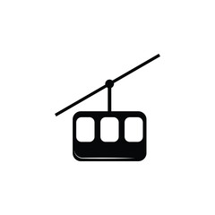 Poster - ski cable lift icon for ski and winter sports icon. simple winter games icon. can be used as web ele