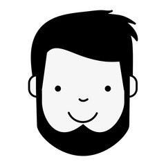 Man smiling face icon vector illustration graphic design