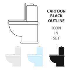 Poster - WC toilet icon of vector illustration for web and mobile