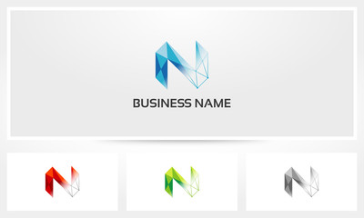 Letter N Alphabet Polygon Mesh Transparent 