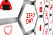 Zero day concept cell blurred background 3d illustration