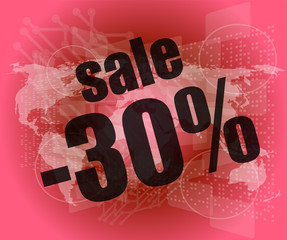 Poster - sale percentage on business digital touch screen