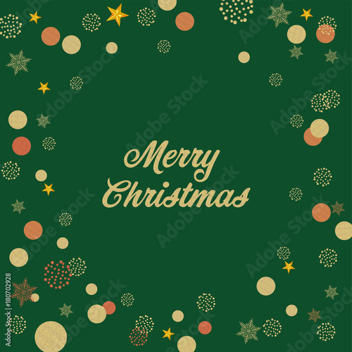 クリスマス向け背景画像 緑の背景 背景イラスト Merry Xmas ロゴ Stock Vector Adobe Stock