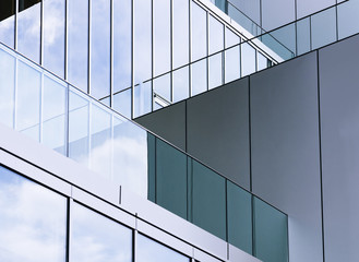 Aufkleber - Architecture detail Glass wall Modern building exterior Abstract background
