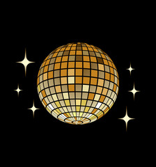 Wall Mural - Disco ball Vector icon