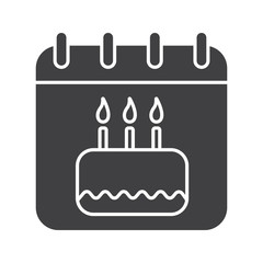 Sticker - Birthday glyph icon