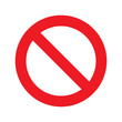 Prohibition circle glyph icon
