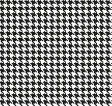 Seamless Hounds-tooth Pattern Background With Black And White