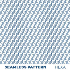 Fototapete - Abstract 3d isometric striped cubes geometric seamless pattern in gray and white, vector