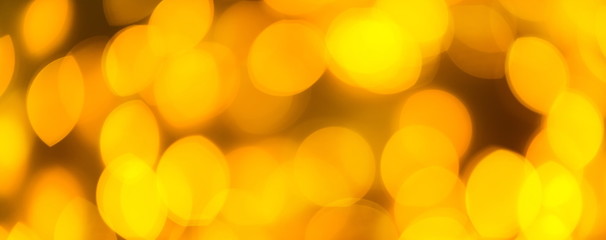 Aufkleber - Yellow color light blurred bokeh background, unfocused.
