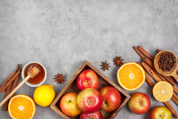 Wall Mural - Ingredients for winter drinks