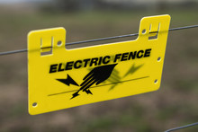 Electric Fence Sign, A Clear Sign To Anyone Not To Touch Or Wee Near The Wires