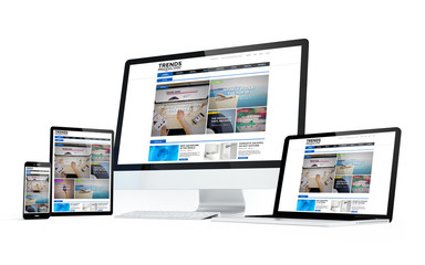 Poster - mobility devices white screen magazine responsive design
