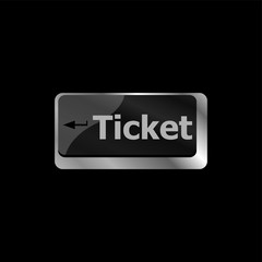 Poster - ticket word on computer keyboard key button