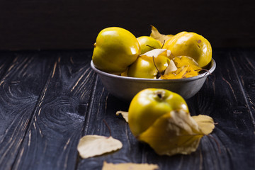 Wall Mural - quince is autumn fruits