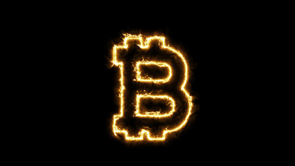 Poster - Abstract background with bitcoin sign. 3d rendering