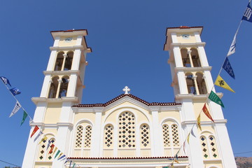 Greek-Orthodox church in Fournes village in western inner part of Crete Island, Greece.