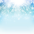 © Azad Mammedli - Christmas and New Year blue background with falling gold snowflakes. Vector