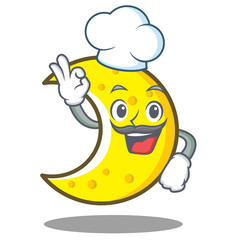 Sticker - Chef crescent moon character cartoon