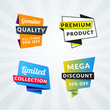 Fototapeta  - Set of sale banners and labels. Design elements for promotion. Vector illustration