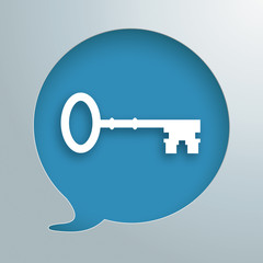 Wall Mural - speech bubble hole key