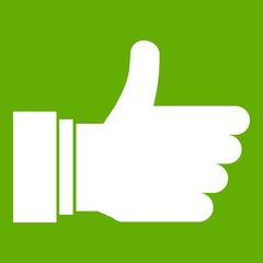 Poster - Thumb up sign icon green