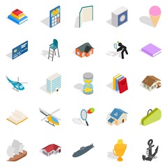 Poster - Change icons set, isometric style