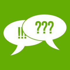 Poster - Question and exclamation icon green