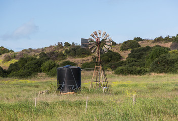 Windmill and Rainwater tank