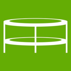 Poster - A round coffee table icon green