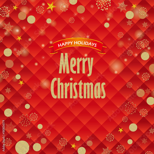 クリスマス向け背景画像 赤 Merry Xmas メリークリスマスロゴ タイル画 Stock Vector Adobe Stock