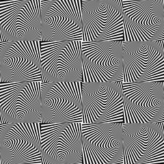 Wall Mural - seamless abstract black and white geometric pattern. optical illusion. modern design. vector illustr