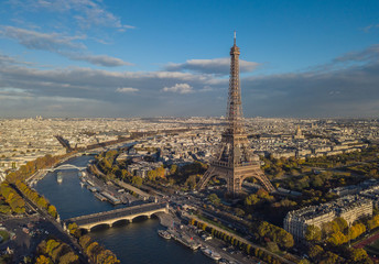cityscape of paris. aerial view of eiffel tower