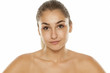 © vladimirfloyd - Young beautiful woman without makeup on white background