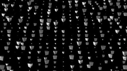 Poster - strings from cubes.cinematographic industrial background.3d animation. seamless loop.