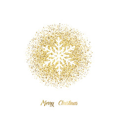 Wall Mural - snowflake - vector illustration. christmas design. snowflake with confetti on blank background. merr