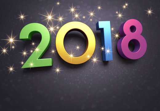 Date 2018 symbol for Greeting card