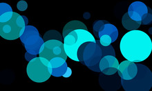 Abstract, Vector Background With Blue Circles