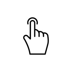 Poster - premium gesture icon or logo in line style.
