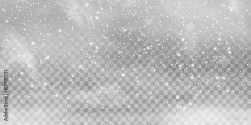 Fotografía Falling Christmas Shining transparent beautiful, little snow isolated on transparent background