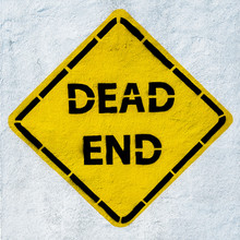 Dead End Road Sign, Grunge Style