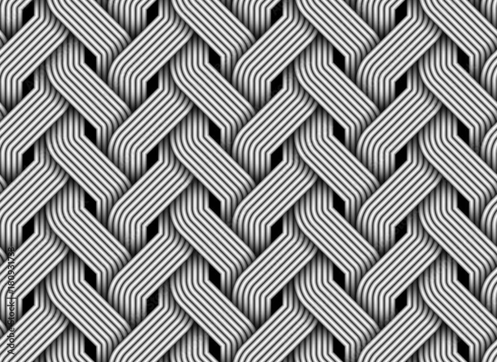 Vector seamless pattern of braided fiber. - obrazy, fototapety, plakaty 