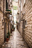 Fototapeta Uliczki - Classic alley and stone street in Dubrovnik Old Town in Croatia, Europe