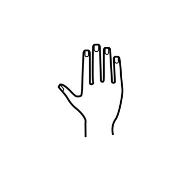 hand icon. Body part element. Premium quality graphic design. Signs, outline symbols collection, simple thin line icon for websites, web design, mobile app, info graphics