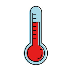 Poster - thermometer device isolated icon