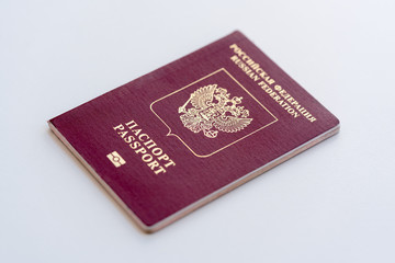 Wall Mural - Russian passport on a white background. Isolated