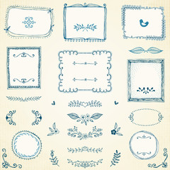 Wall Mural - hand drawn elements