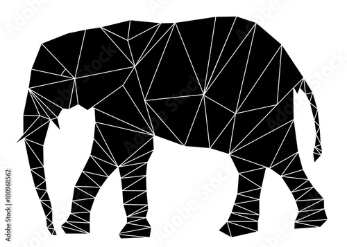 Fotomural Geometric elephant illustration vector eps 10